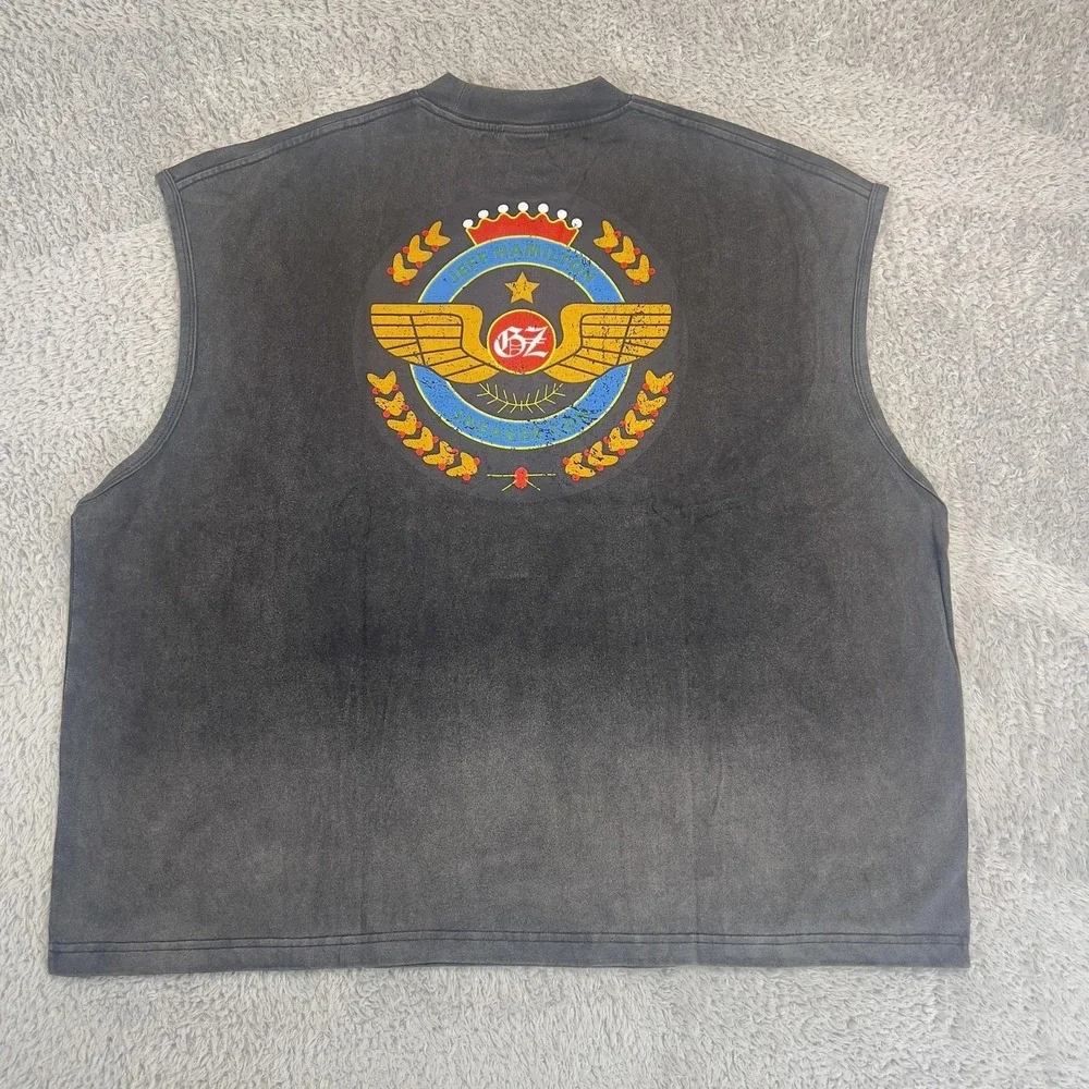 Chrislv Shirt Mens M Gray Sleeveless SNKR CON Jeff Hamilton Sneakercon Graphic
